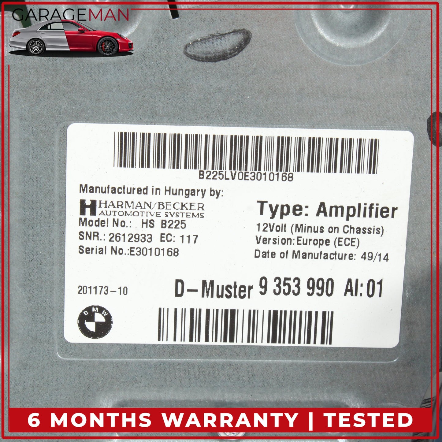 2014-2021 BMW i3 I01 Audio Sound Amplifier AMP Harman Becker 9353990 OEM
