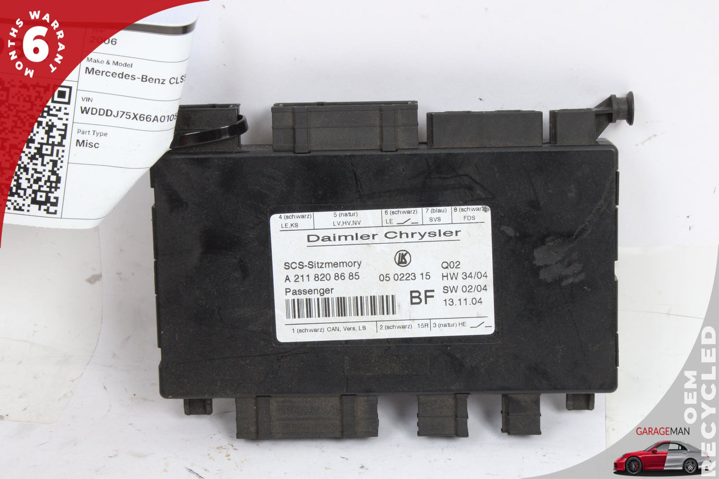 2003-2012 Mercedes W219 CLS550 Front Right Seat Control Module 2118208685 OEM