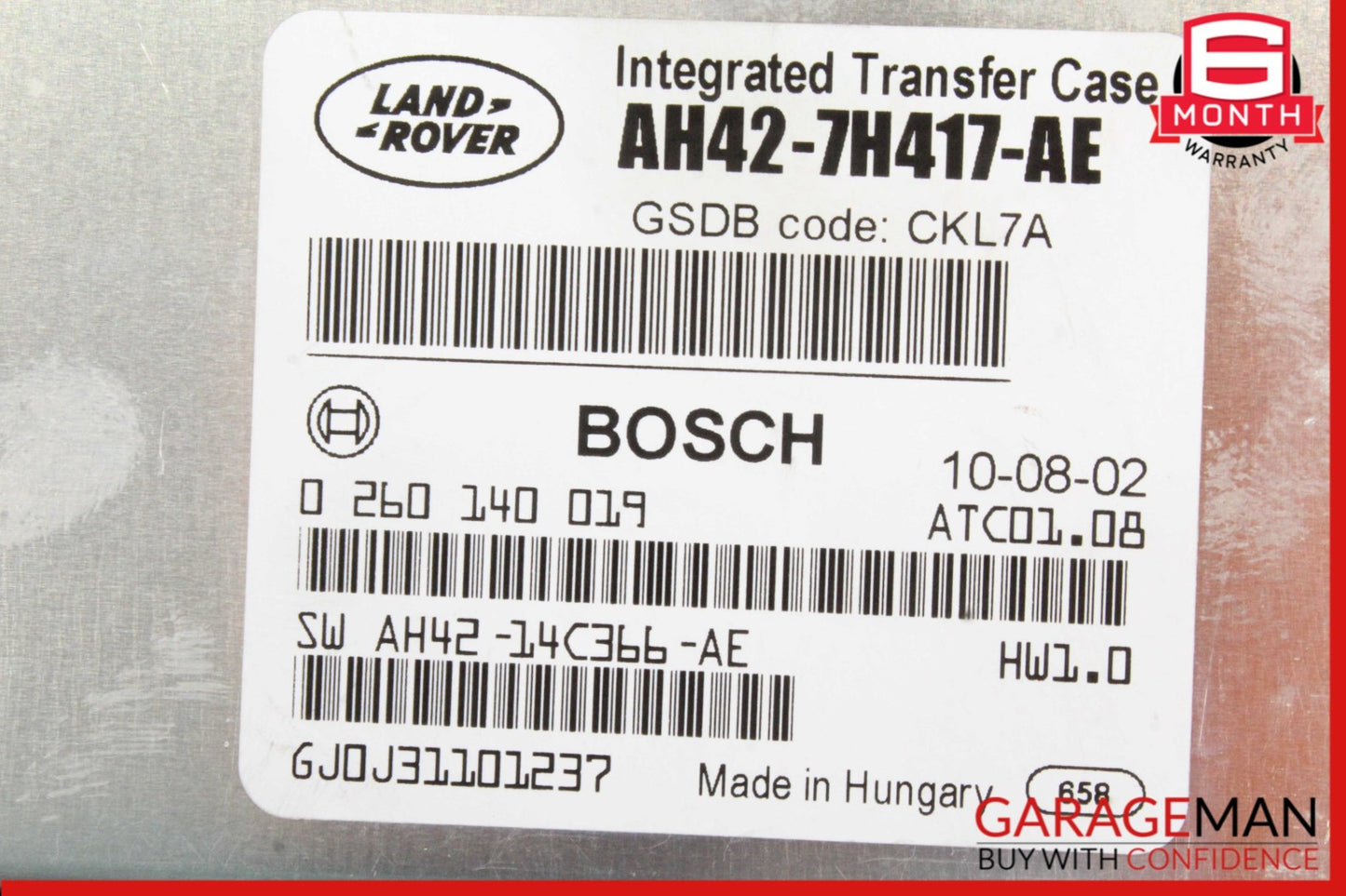 2010-2013 Land Rover LR4 SUV Transfer Case Control Module AH427H417AE Genuine