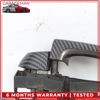2012-2018 BMW 328i F30 Front Left Exterior Door Handle Carbon Fiber 7321639 OEM