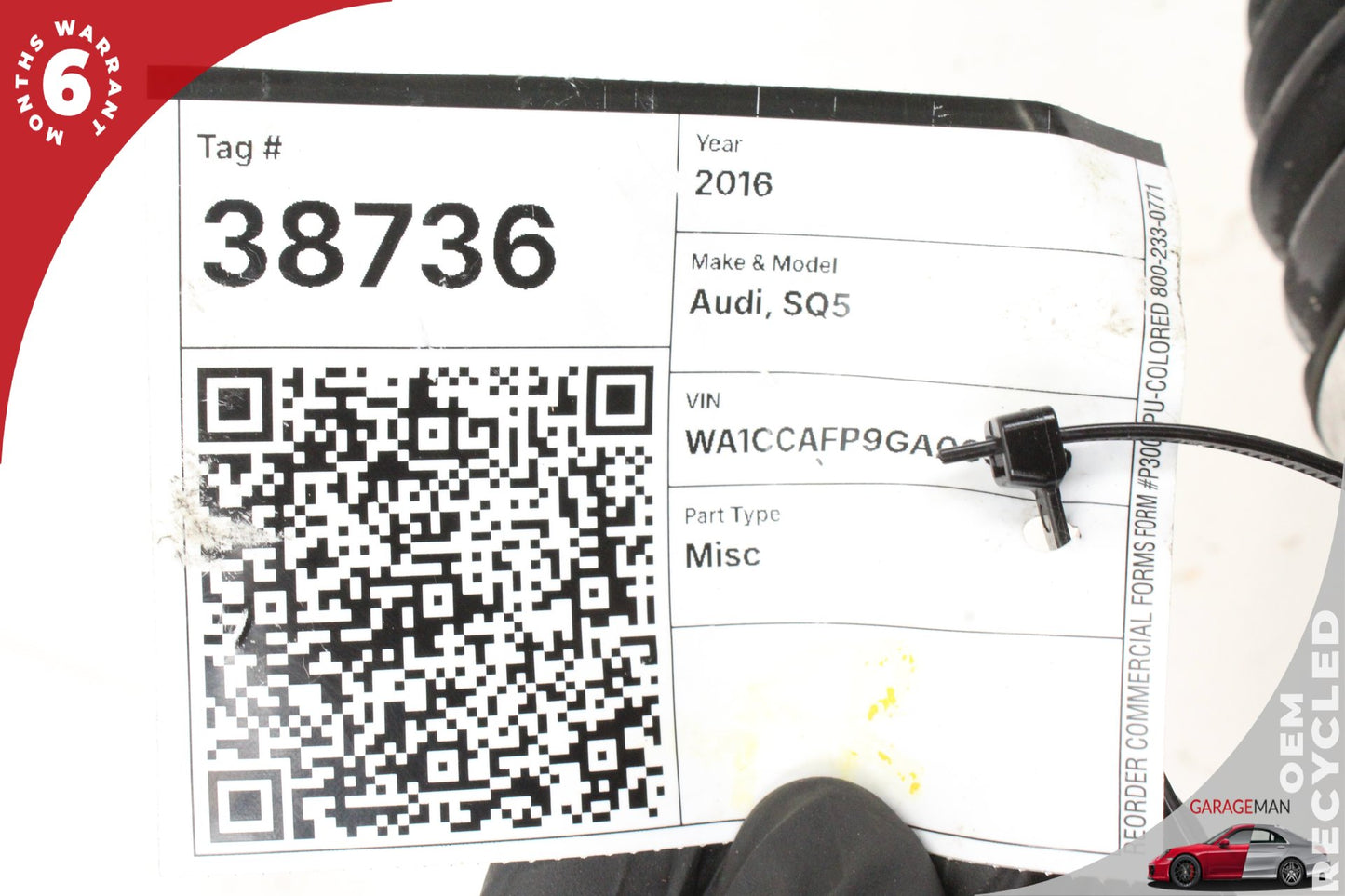 2018-2025 Audi SQ5 Q5 Front Left or Front Right Side CV Axle 80A407271E OEM