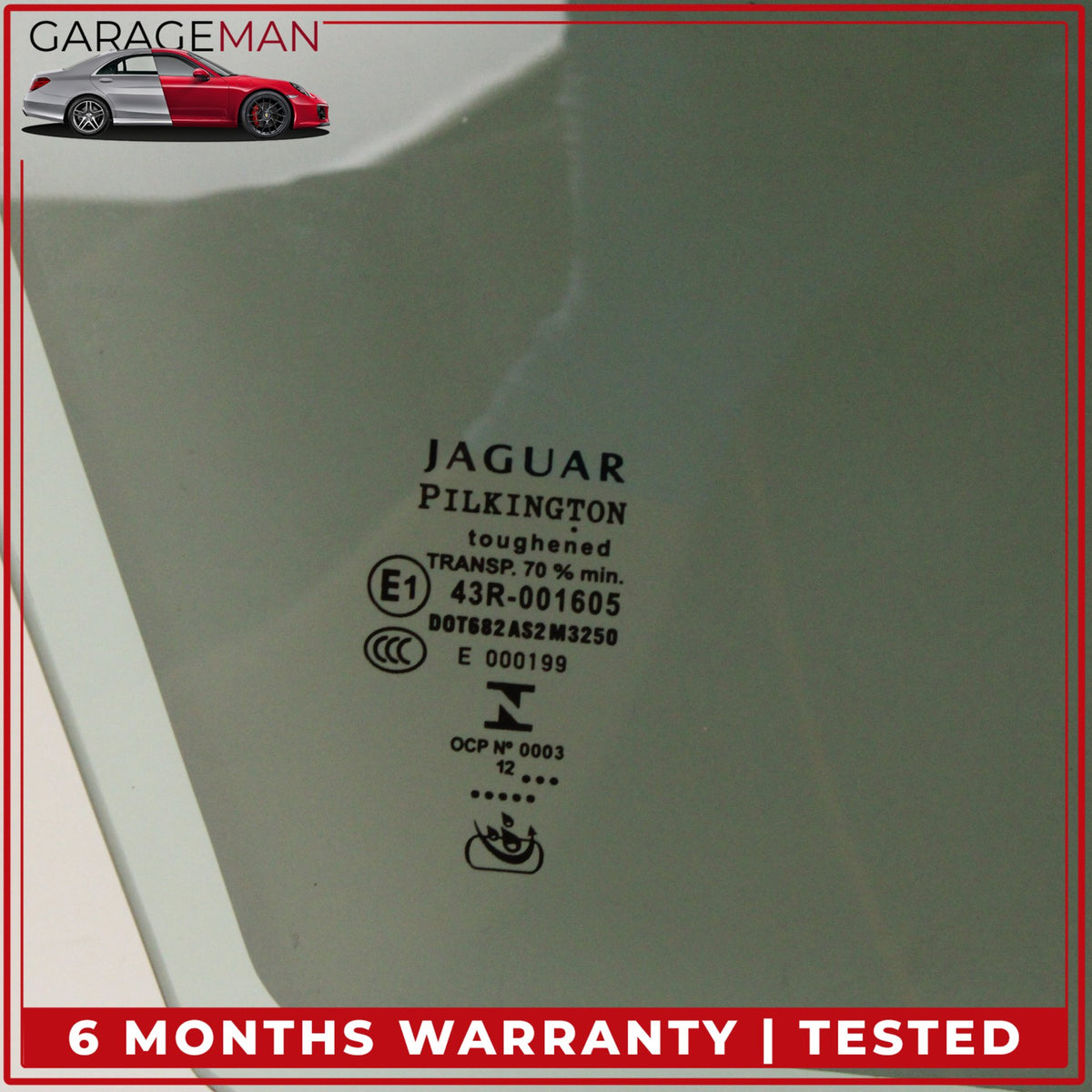 2009-2015 Jaguar X250 XF XFR XFR-S Front Right Side Door Window Glass OEM