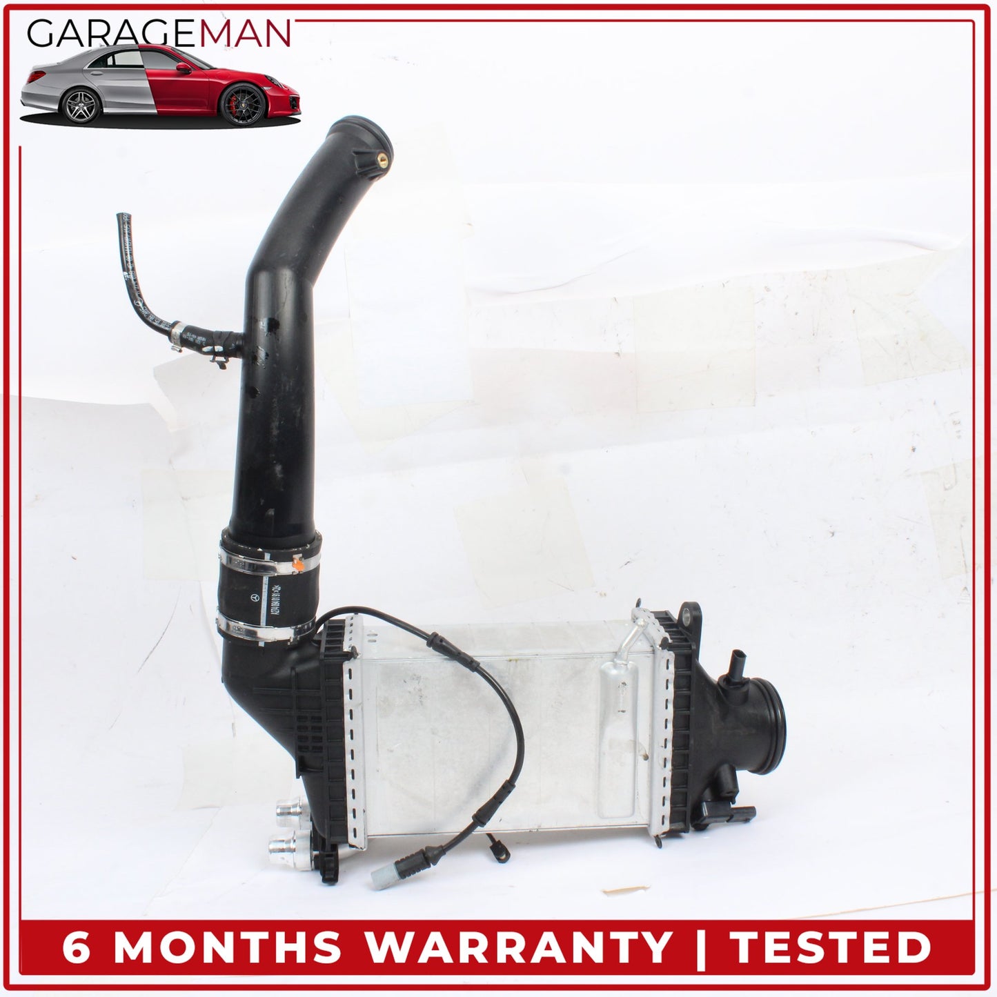 2015-2020 Mercedes W205 C300 Intercooler Radiator w/ Air Intake Pipe Hose OEM