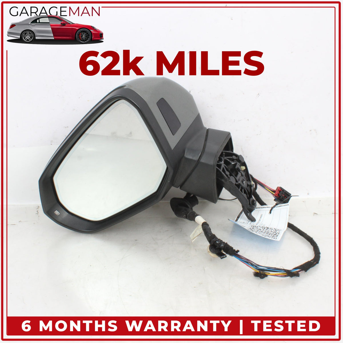 2019-2025 Audi Q3 Front Left Driver Side Door Rear View Mirror Gray Metallic OEM