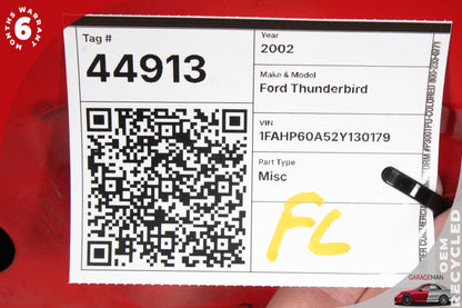 2002-2005 Ford Thunderbird Front Left Side Door Shell Red 1W6Z7620125AA OEM