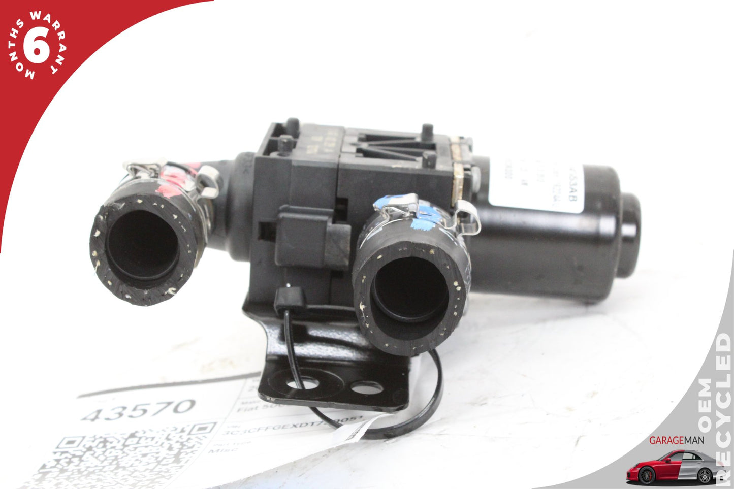 2012-2015 Fiat 500e 3-Way Coolant Water Pump Valve 52014555AB OEM