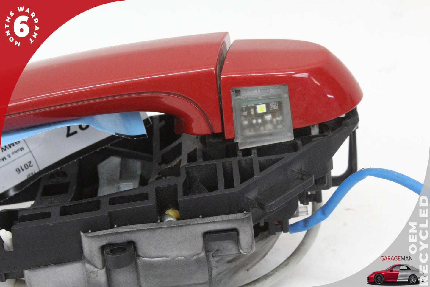 2012-2018 BMW 320i F30 Rear Left Side Exterior Door Handle Red 7332267 OEM