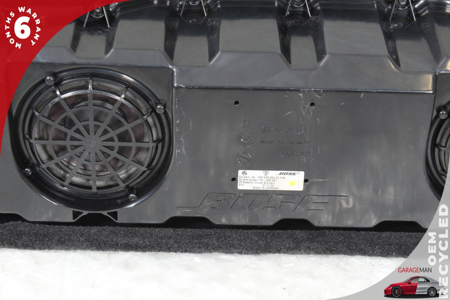 1999-2005 Porsche 911 996 Coupe Bose Audio Subwoofer Speaker Black 99664556400