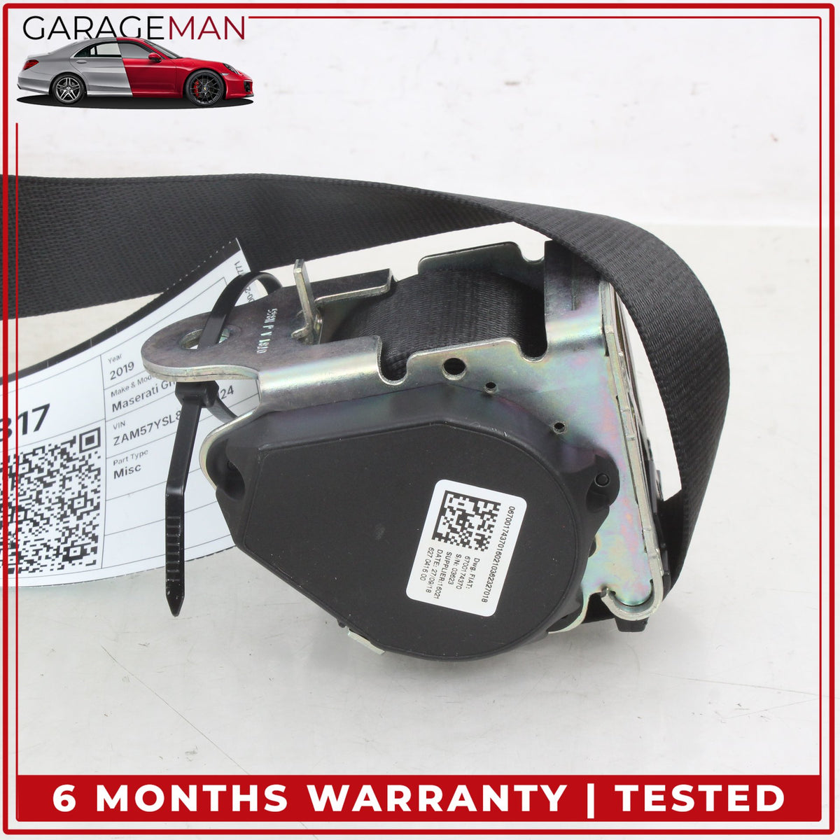 2014-2024 Maserati Ghibli M157 Rear Left or Right Side Seat Belt 670017437 OEM