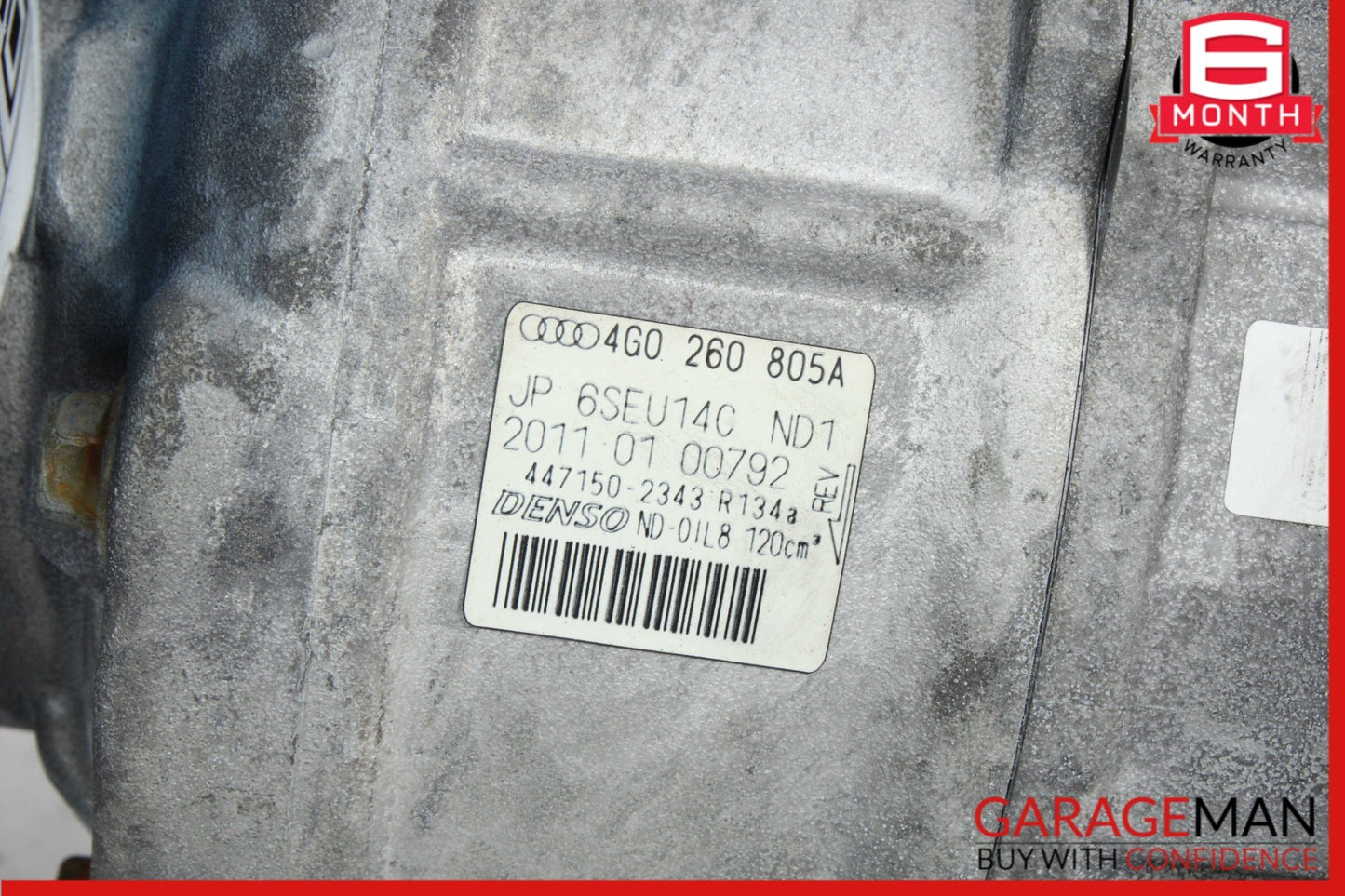 2012-2018 Audi A6 C7 Sedan AC A/C Air Conditioning Compressor 4G0260805A
