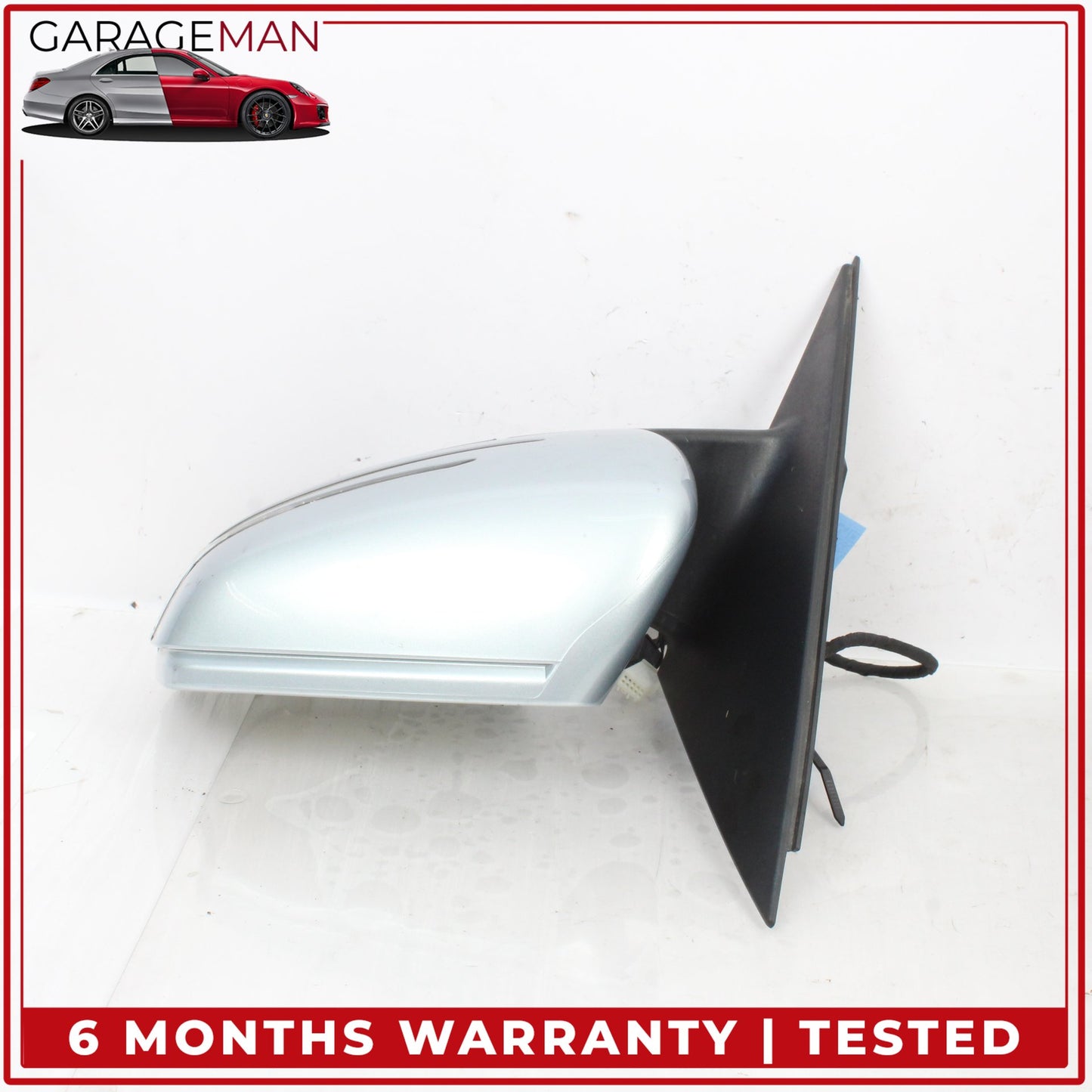2012-2014 Mercedes W204 C250 Left Side Door Rear View Mirror Silver Metallic OEM