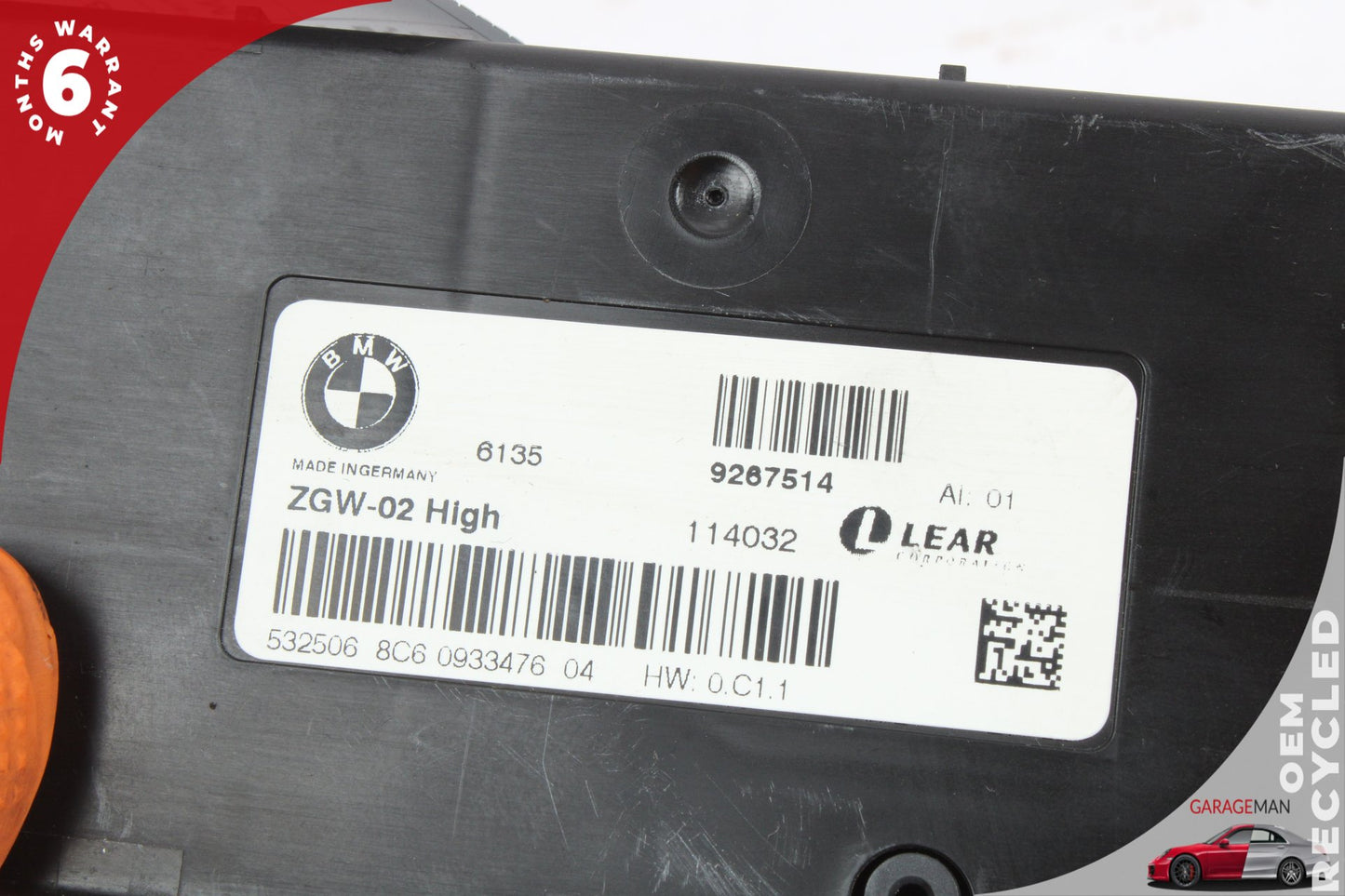 2012 BMW 550i F10 Sedan Central Gateway Control Module Unit 9266407 Genuine