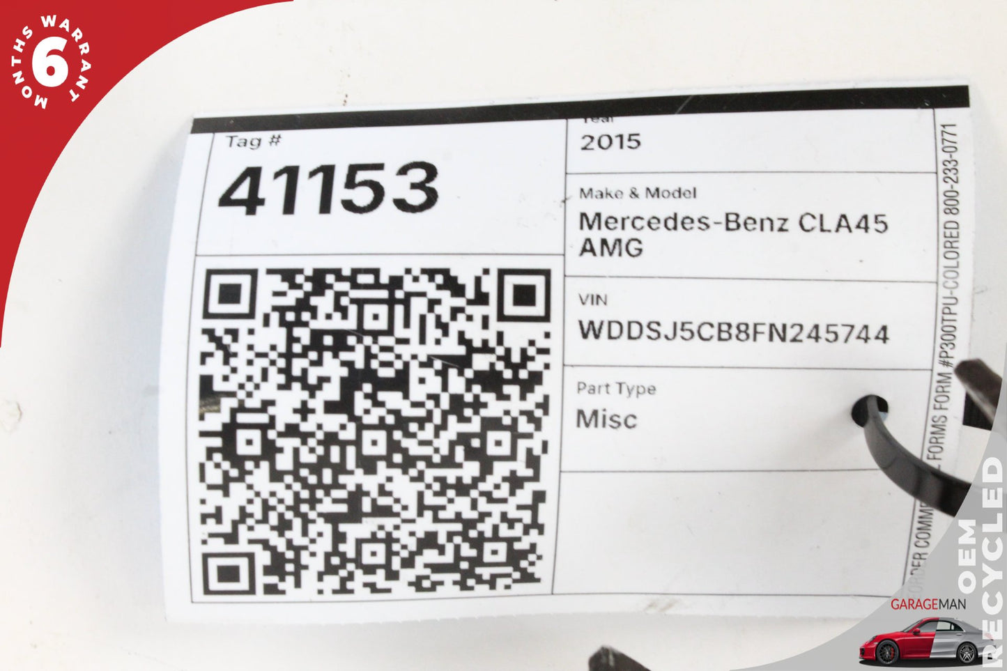 2014-2020 Mercedes W117 CLA45 AMG Rear Left or Right Side Lower Control Arm OEM