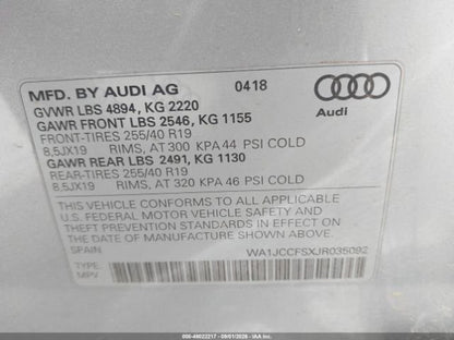 Parting Out- 2018 Audi Q3 8U- 282