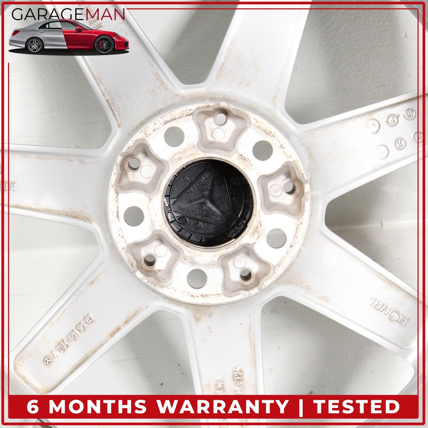 2012-2015 Mercedes W204 C250 Rear 7 Spoke Wheel Rim 8.5JX18H2ET54 2044019902 OEM