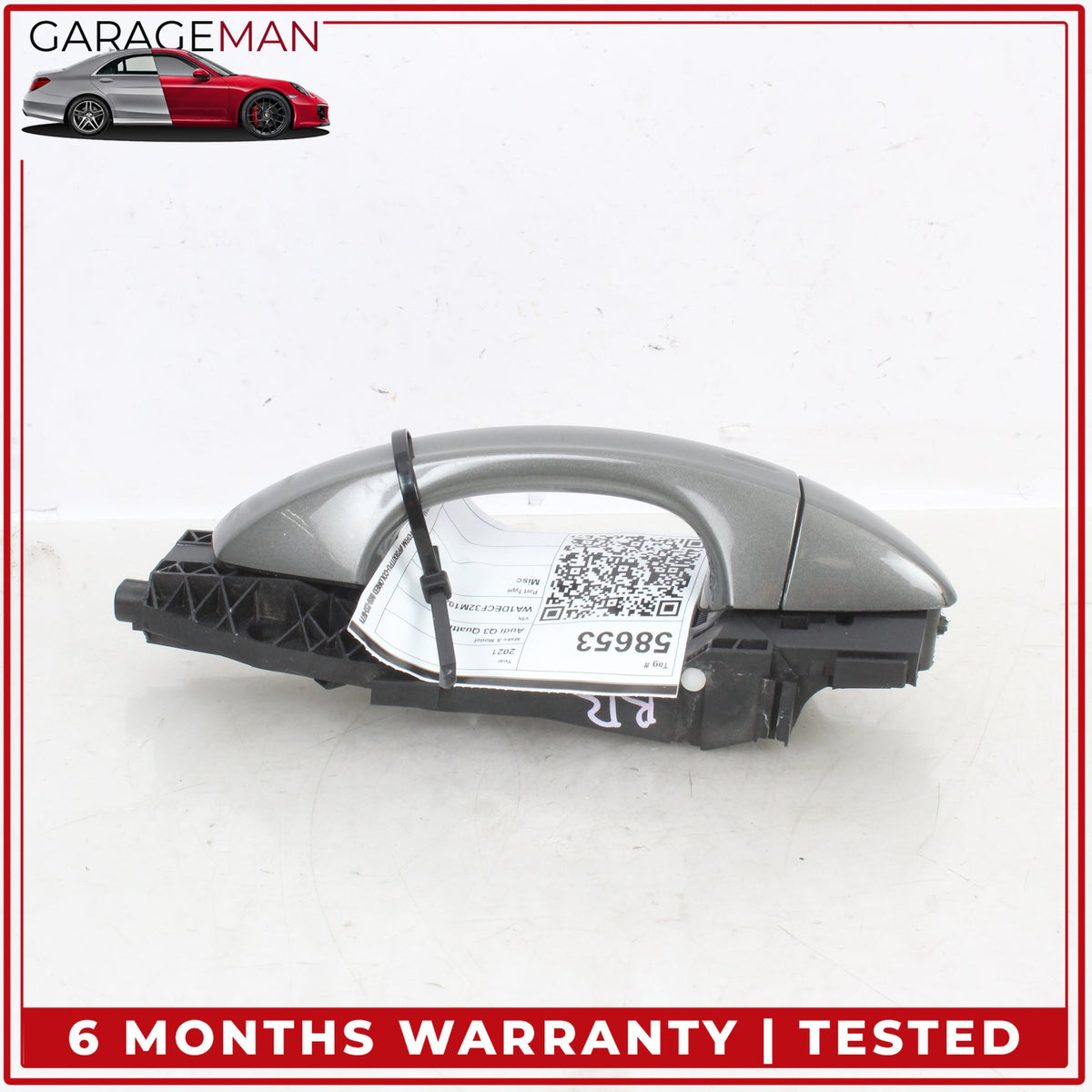 2019-2025 Audi Q3 Rear Right Side Exterior Door Handle Gray Metallic OEM
