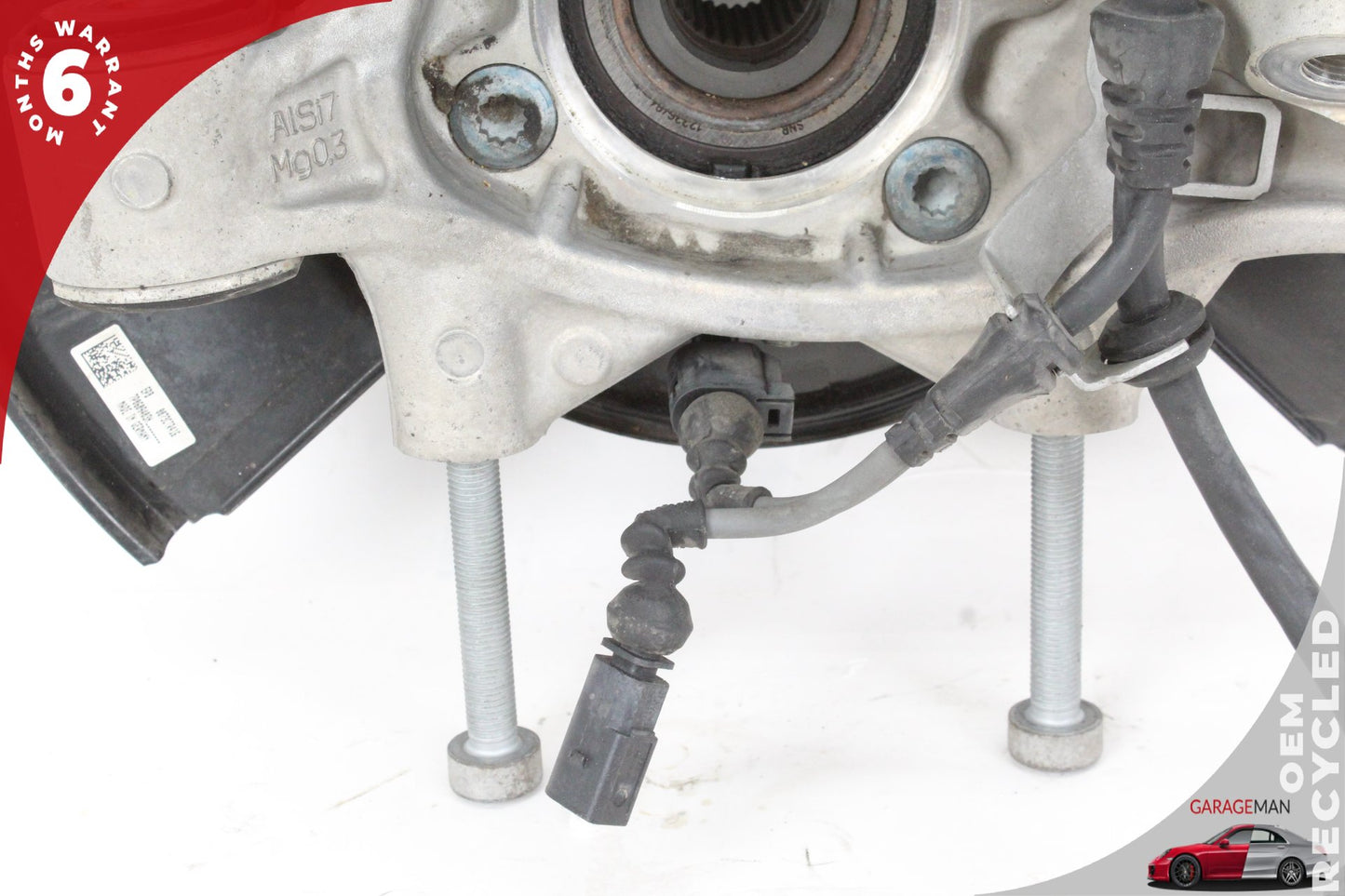 11-14 Porsche Cayenne 92A AWD 4.8 Rear Left Spindle Knuckle Wheel Hub 7P5616040A
