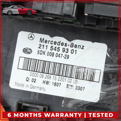 2003-2011 Mercedes W211 E350 CLS550 Rear Fuse Relay Box Module 2115455301 OEM