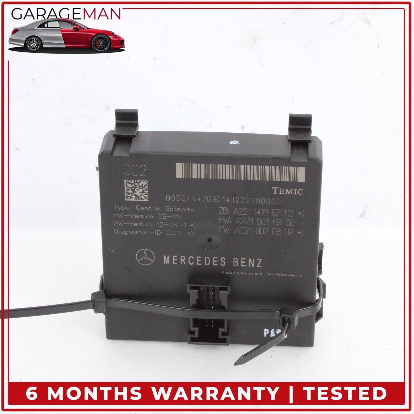 2007-2014 Mercedes W216 CL550 Central Gateway Control Module Unit 2219006702 OEM