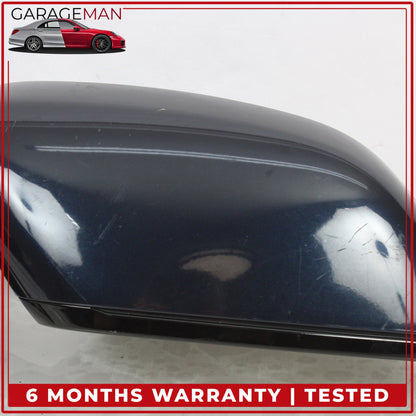 2017-2023 BMW 530e Right Door Rear View Mirror w/ Blind Spot Blue Metallic OEM