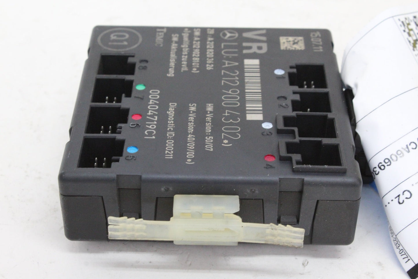 2008-2014 Mercedes C250 CDI W204 Right Front Door Control Module 2129004302