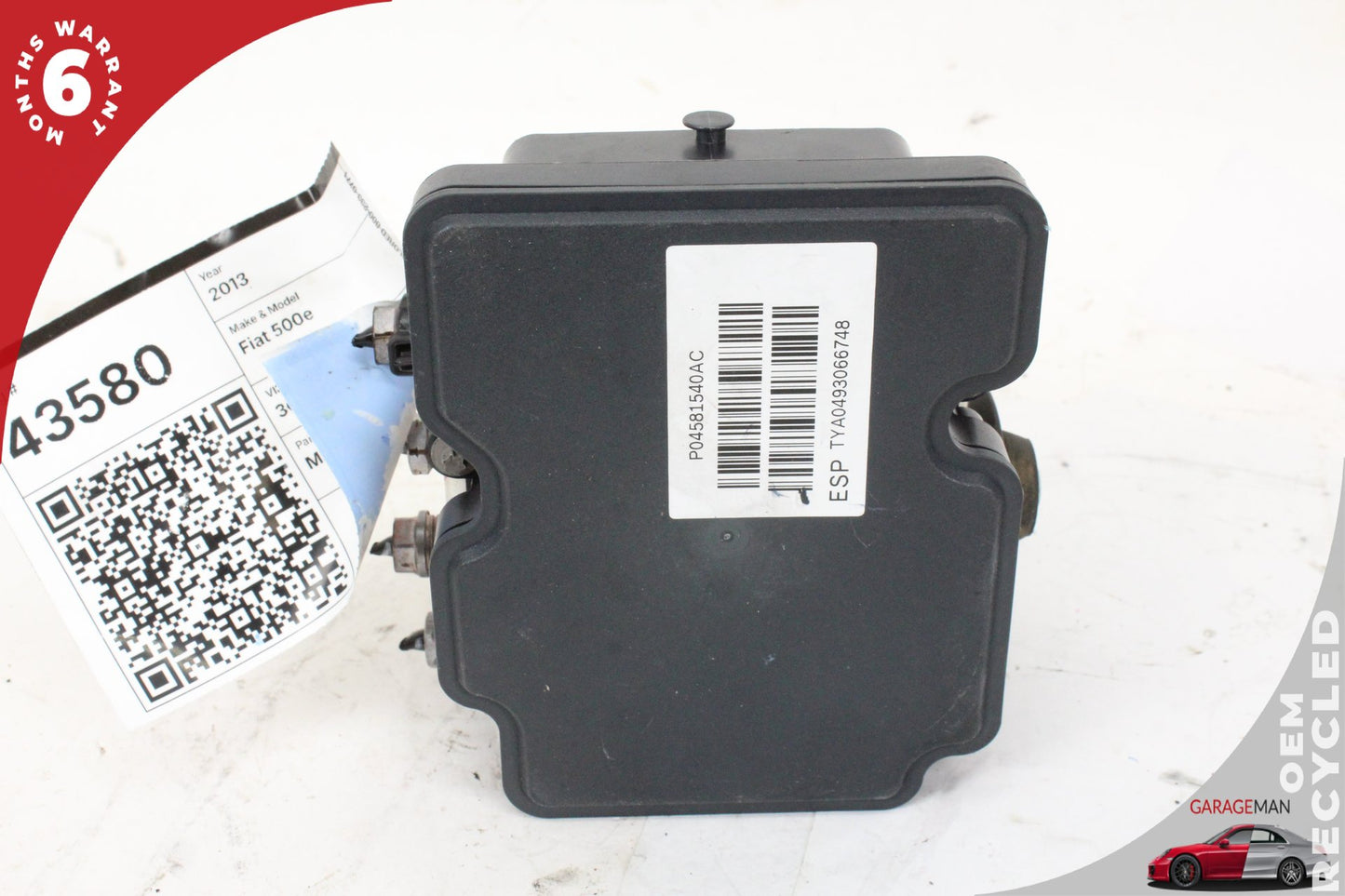 2012-2017 Fiat 500e ABS Anti Lock Brake Pump Module P04581540AC OEM
