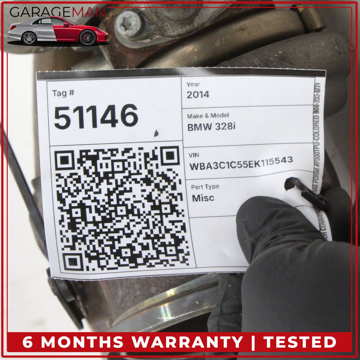 2012-2018 BMW 328i F30 2.0L Turbo Turbocharger 7634486