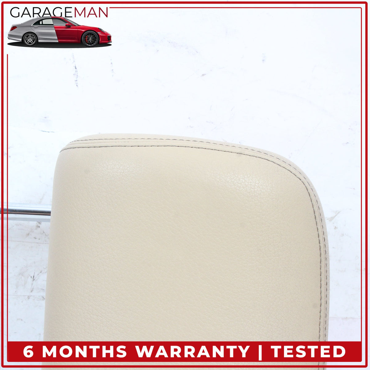 2012-2018 Audi A6 A7 Front Left and Front Right Side Seat Headrest Beige OEM
