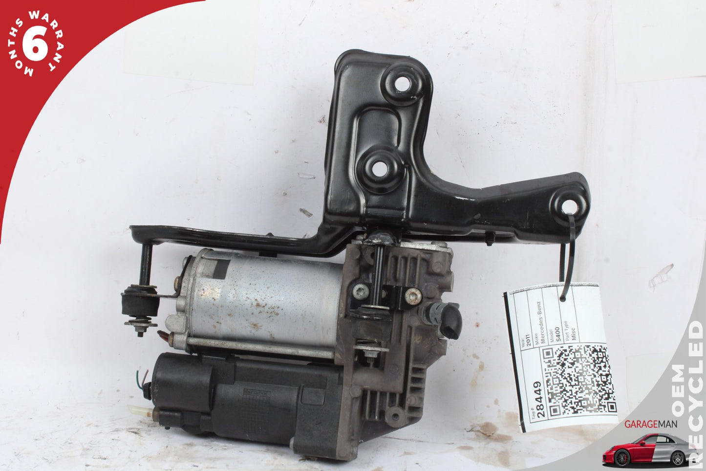 2007-2014 Mercedes W221 S400 Air Suspension Compressor Pump w/ Bracket OEM