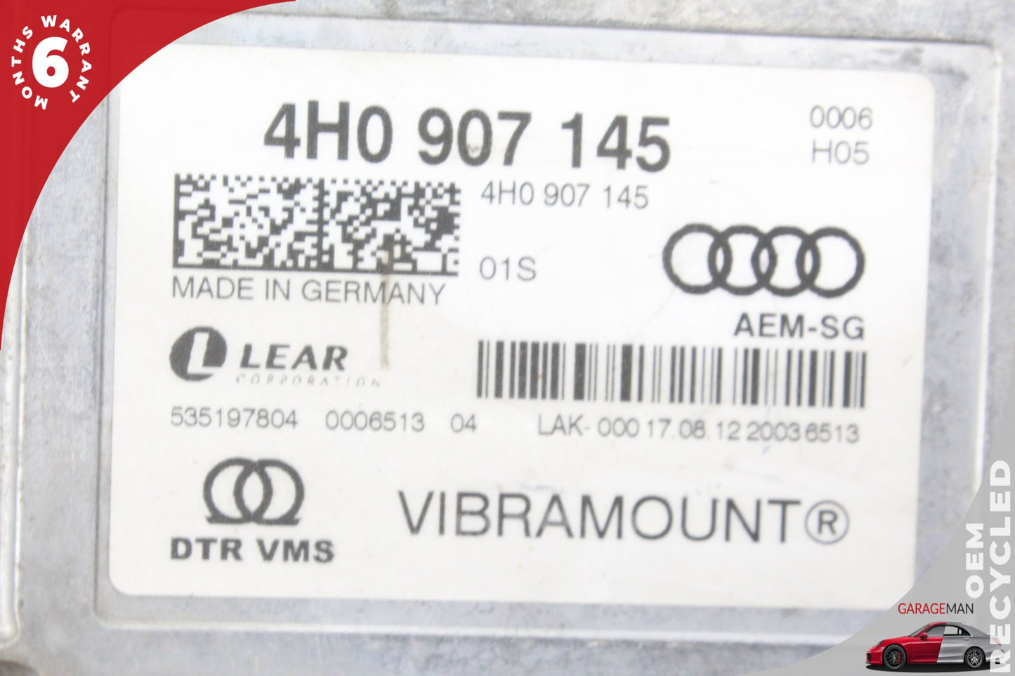 2011-2018 Audi A8 Engine Hydraulic Mount Vibration Control Module 4H0907145 OEM