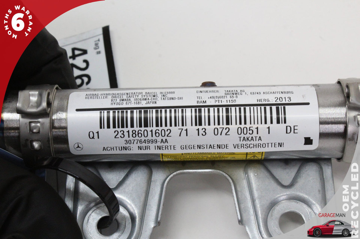 2013-2020 Mercedes R231 SL550 Front Right Side Door Airbag 2318601602 OEM