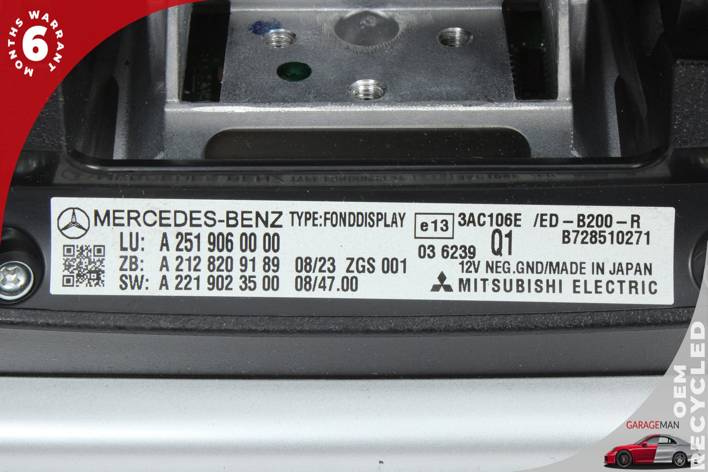 2009-2013 Mercedes X164 GL450 Left or Right Side Headrest Screen Monitor OEM