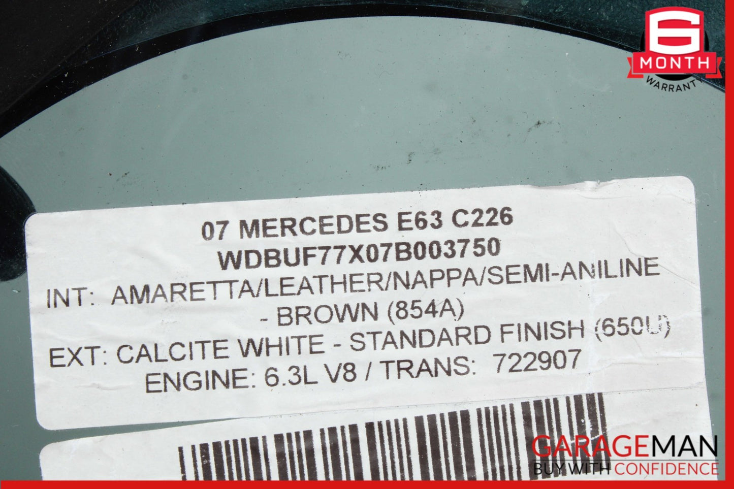 2003-2009 Mercedes-Benz E63 AMG W211 Rear Left Driver Side Quarter Window Glass