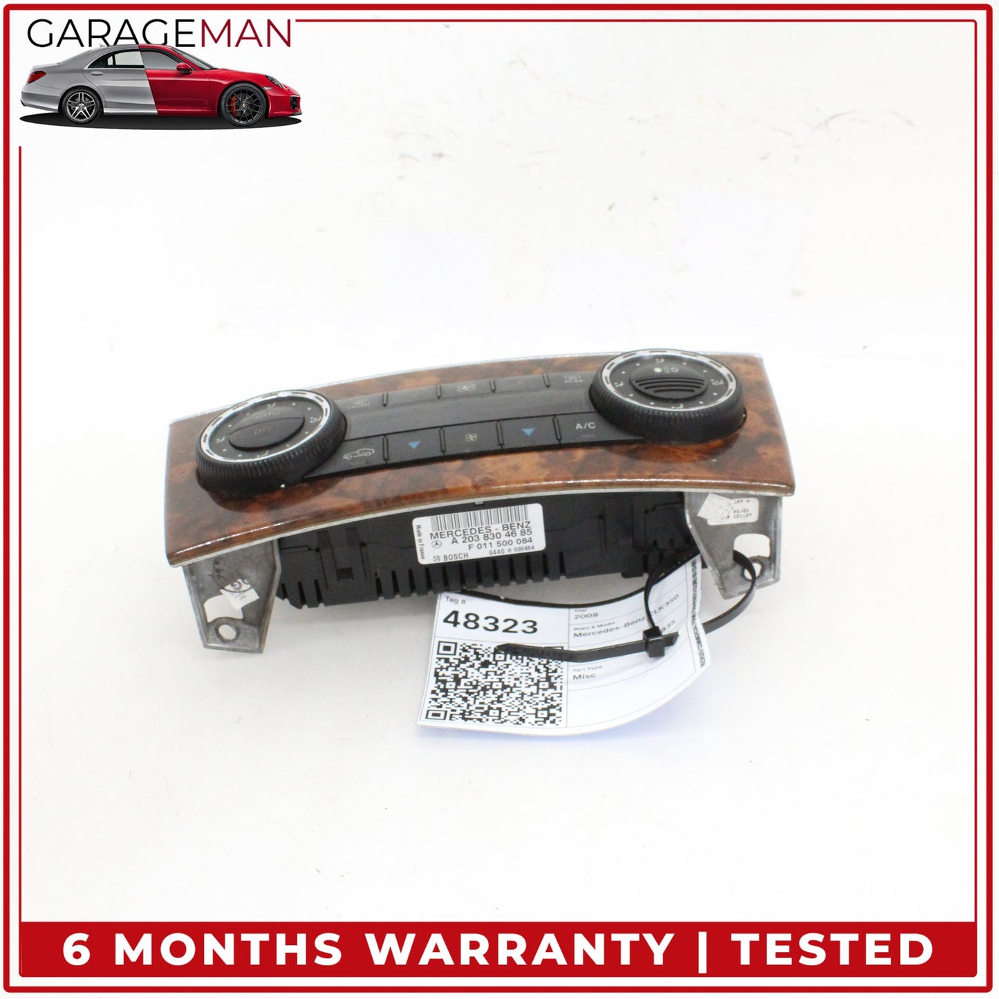 2003-2009 Mercedes-Benz CLK350 W209 Coupe A/C Heater Climate Control Switch 2038304685 OEM