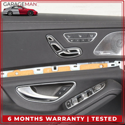 2014-2017 Mercedes W222 S550e Front Left Side Interior Door Trim Panel Black OEM