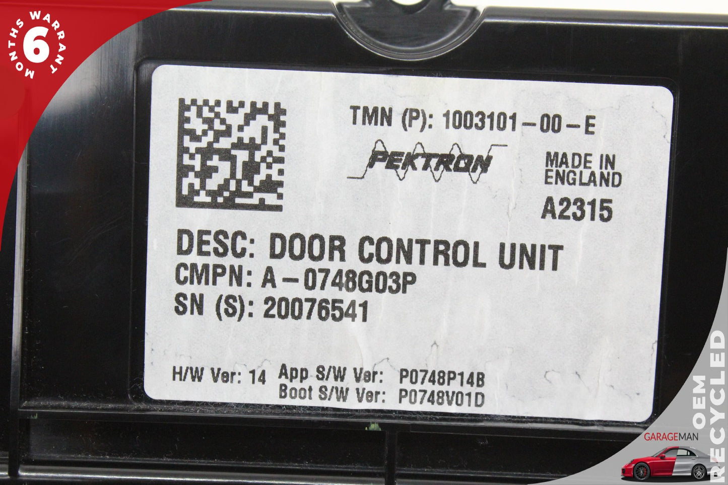 2012-2020 Tesla Model S 85D Front Left Door Control Module 100310100E OEM