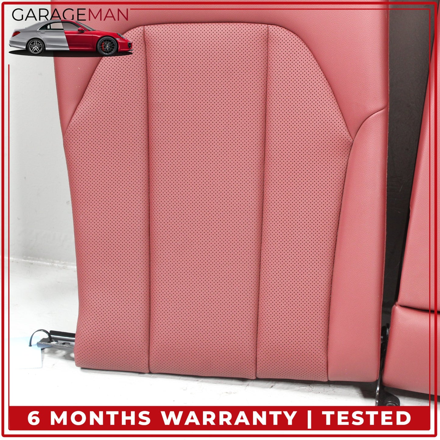 2019-2025 BMW 330i Rear Left and Right Upper Seat Cushion w/ Arm Rest Red OEM
