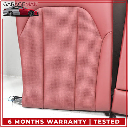 2019-2025 BMW 330i Rear Left and Right Upper Seat Cushion w/ Arm Rest Red OEM