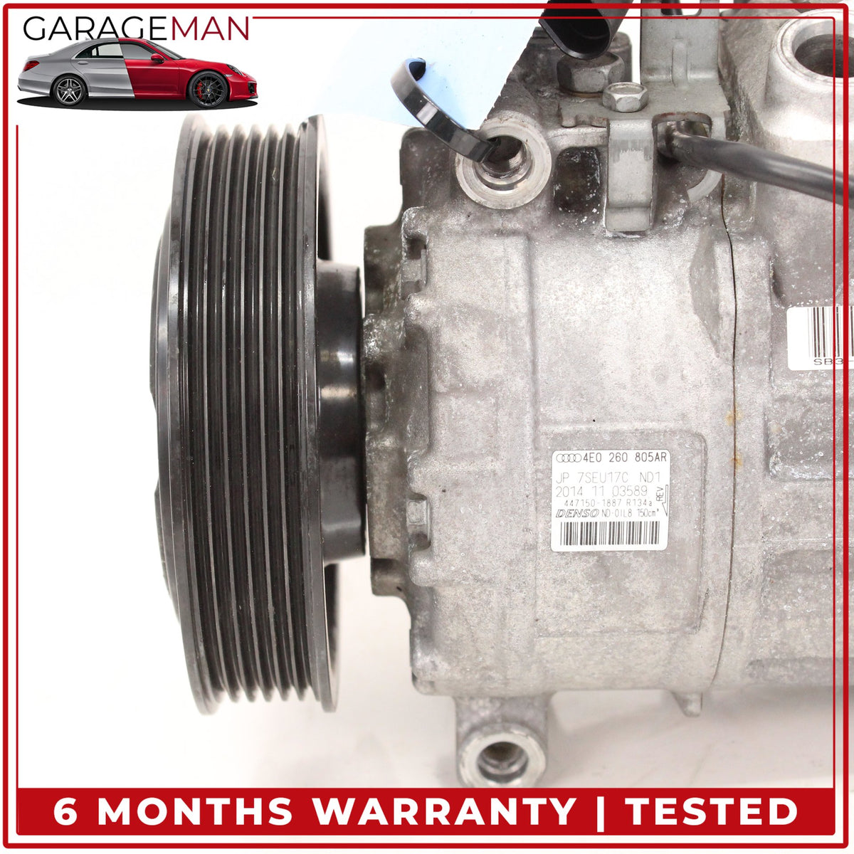 2011-2015 Audi Q7 4L AC A/C Air Conditioning Compressor 4E0260805AR OEM
