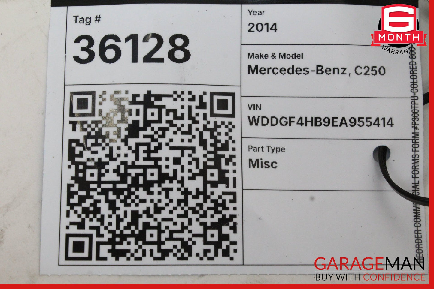 2008-2014 Mercedes W204 C250 Left Driver Side Roof Curtain Air Bag 2048600505