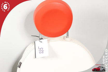 2013-2019 Fiat 500e Front and Rear Complete Seat Assembly White and Red OEM
