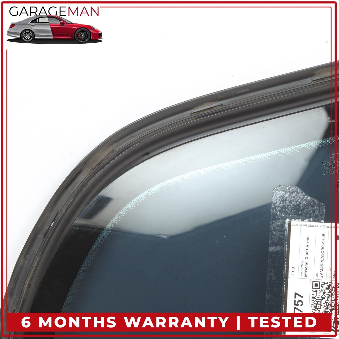 2008-2018 Maserati GranTurismo M145 Coupe Rear Left Quarter Window Glass OEM