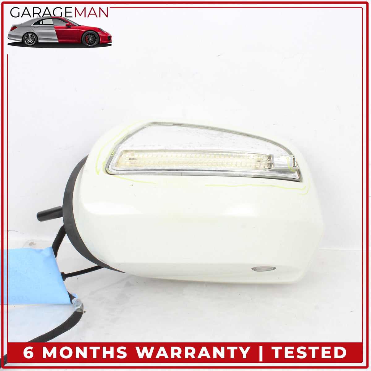 2009-2012 Mercedes W164 ML350 Left Side Door Rear View Mirror Calcite White OEM