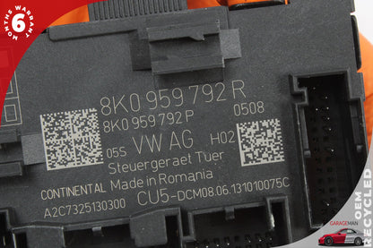 2009-2017 Audi Q5 SQ5 Front Right Side Door Control Module Unit 8K0959792R OEM