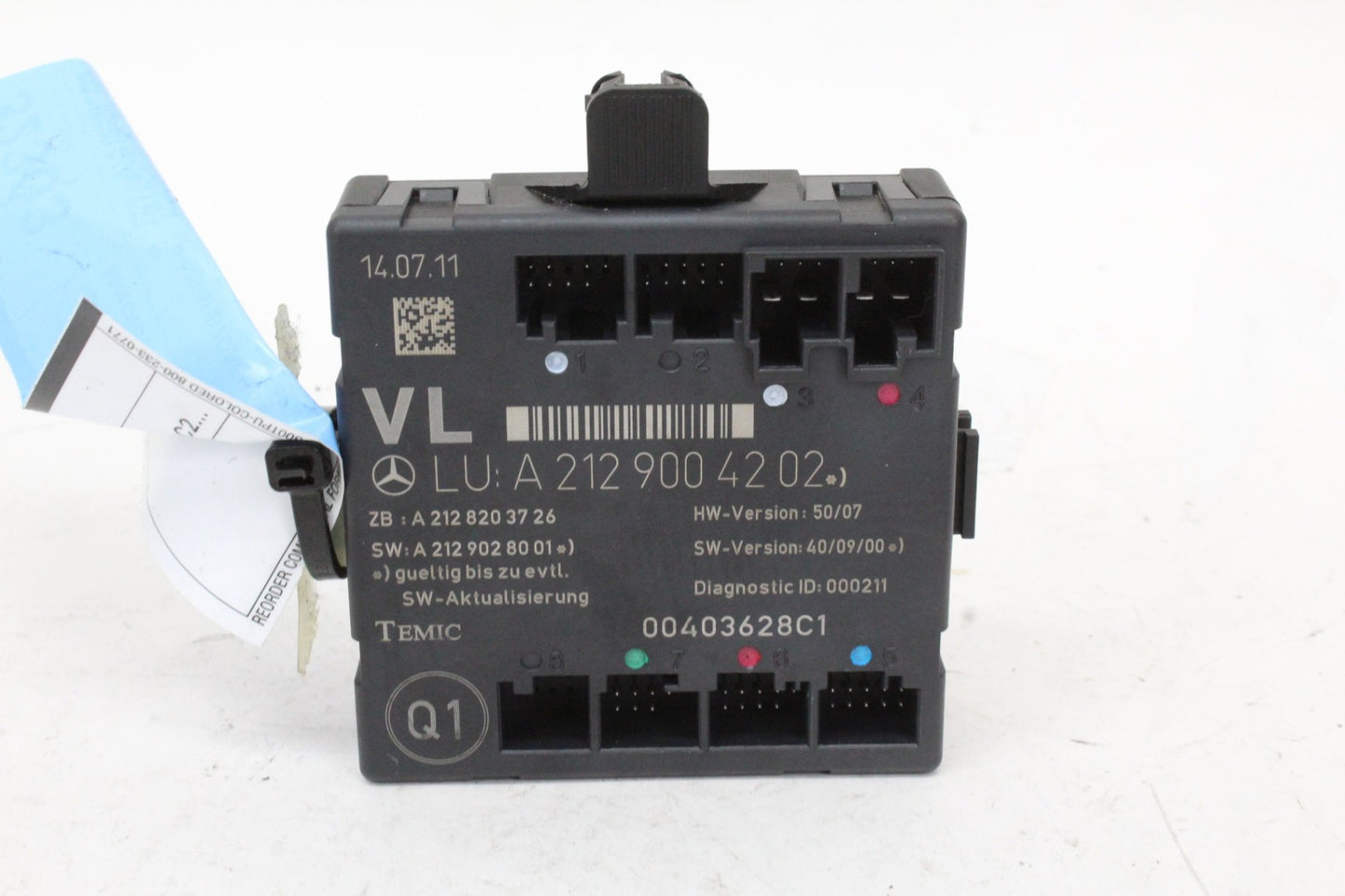 2008-2014 Mercedes C250 CDI W204 Left Front Door Control Module 2129004202