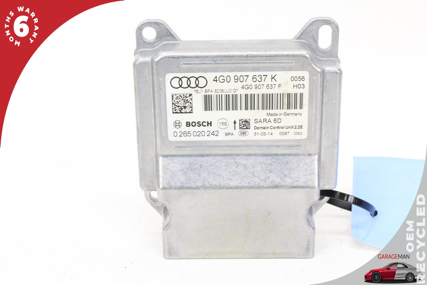 2012-2018 Audi A6 Yaw Rate Accelerator Speed Control Sensor 4G0907637K OEM