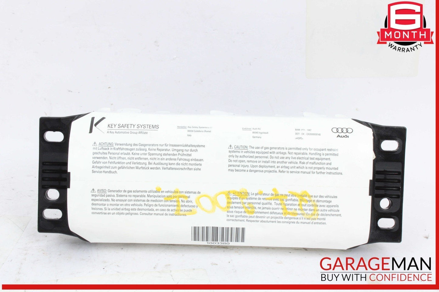 07-09 Audi Q7 Front Right Passenger Side Dash Dashboard Airbag Air Bag OEM
