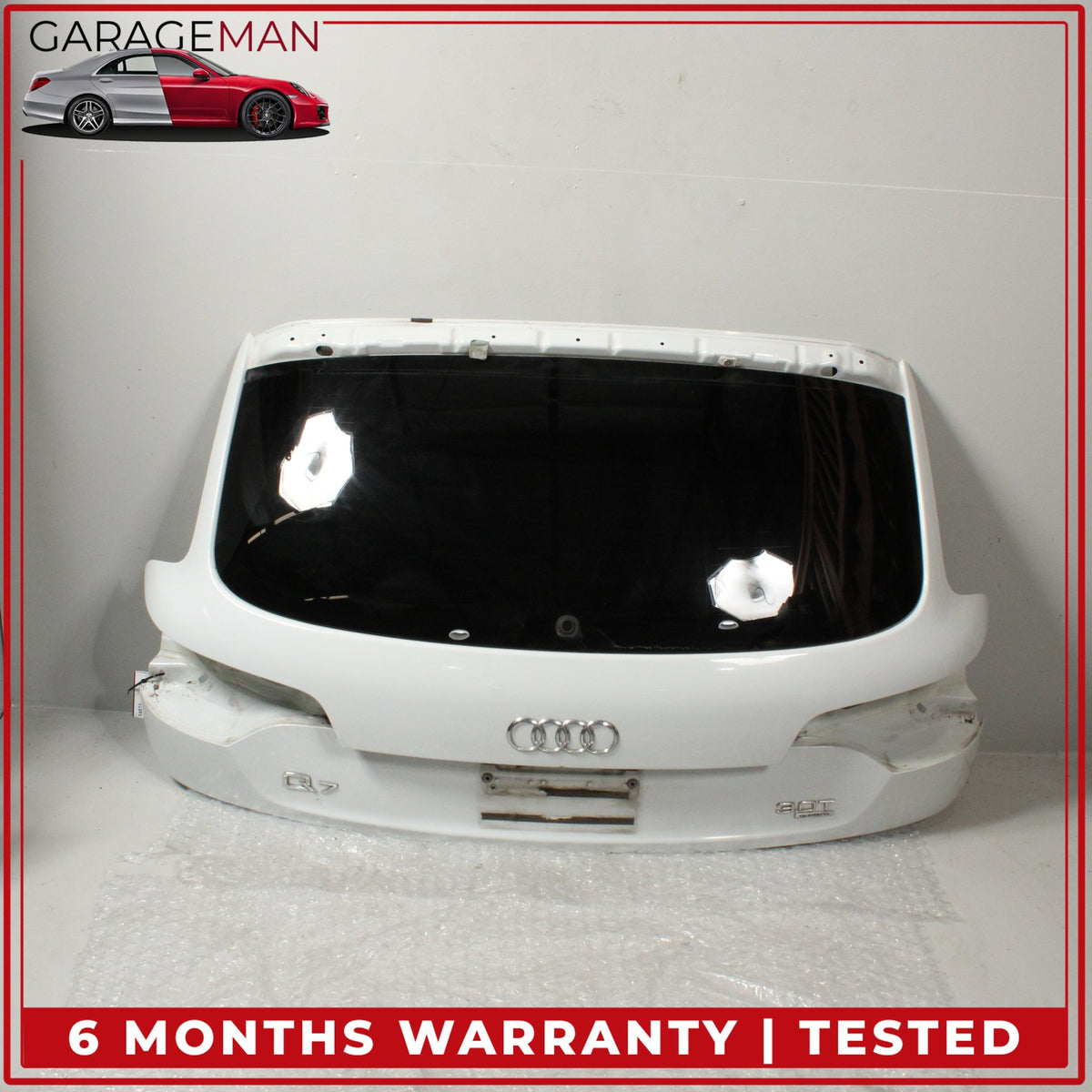 2007-2015 Audi Q7 4L Rear Trunk Lid Panel Assembly Glacier White Metallic OEM