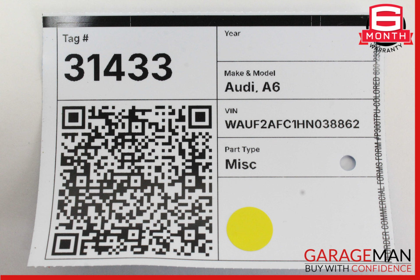 2012-2018 Audi A6 A7 Panoramic Sunroof Sun Roof Motor 4G8959591A OEM