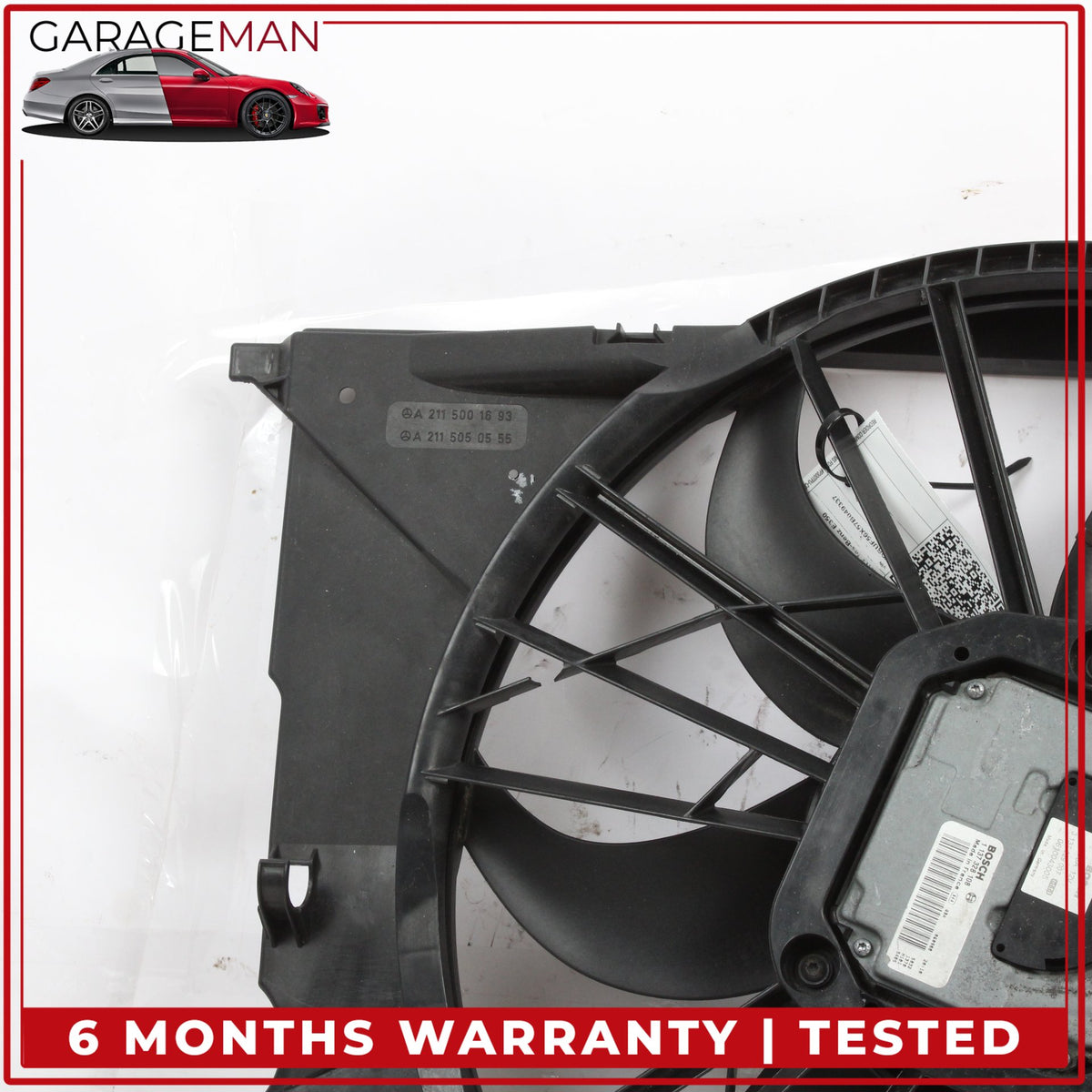 2003-2011 Mercedes W211 E350 Engine Radiator Fan Blade Shroud Assembly OEM